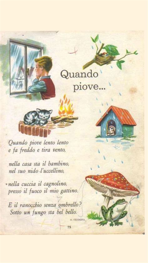 Quando Piove Imparare L Italiano Filastrocche Libri Di Lettura