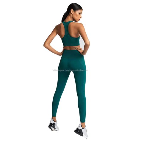 Women Active Fitness Three Piece Workout Sport Wear Gym Clothing Crop