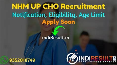 Nhm Up Cho Recruitment Notification Apply Online Community