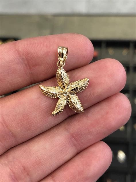 Filigree Starfish 14k 14k Yellow Gold Starfish Gold Star Fish Pendant