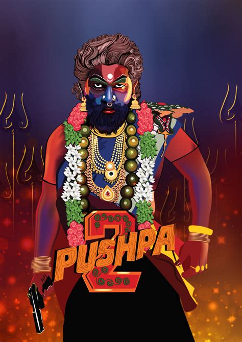 Pushpa 2 Movie Poster Vector Art