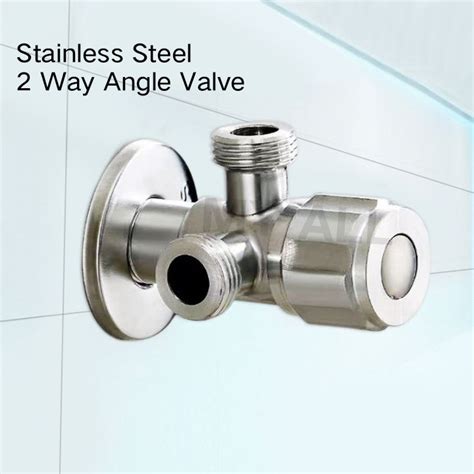 Sus304 Stainless Steel 2 Way Angle Valve Double Angle Valve Multi Function Standard Spout Angle