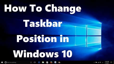 Change Taskbar Position Windows 10 Youtube Hot Sex Picture