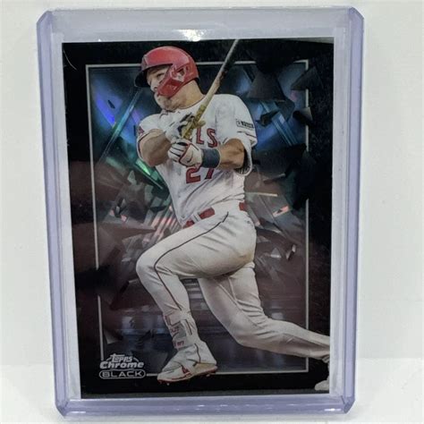 Mike Trout 2024 Topps Chrome Black DOD 1 Depth Of Darkness Price Guide