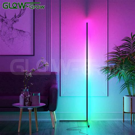 Dimmable Floor Lamp Modern Remote Control Rgbw Ambiance Light Corner