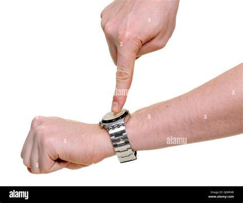 Hand Finger Clock Stock Photo Alamy