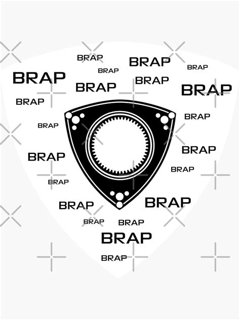 Rotary Brap The Noise A Rotary Engine Makes Sticker By Apexfibers