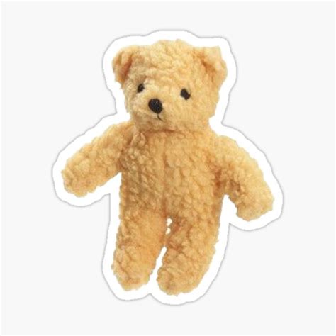 Mini Teddy Bear Plush Sticker For Sale By Mandynl15 Redbubble