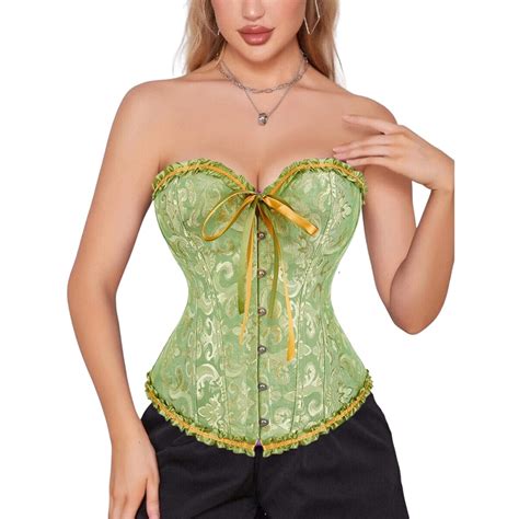 Corpete Corset Corselet Espartilho Cinta Modeladora Verde M Shopee