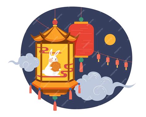 Premium Vector Mid Autumn Festival Design Flat Illustration Of Jade