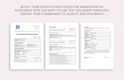 Test Center Proctor Application Form Template In Word PDF Google Docs