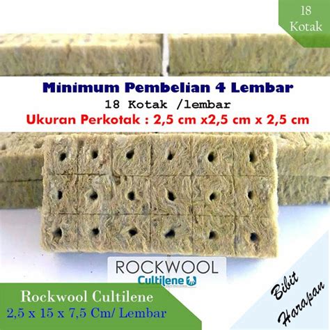 Jual Rockwool Cultilene Media Tanam Hidroponik Siap Pakai Original Di