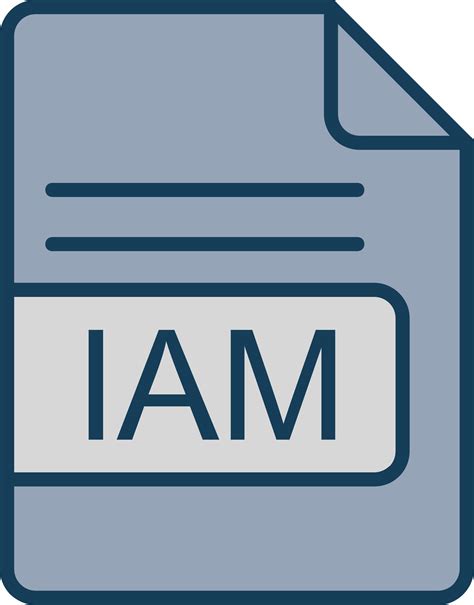 iam file format  filled grey icon  vector art  vecteezy