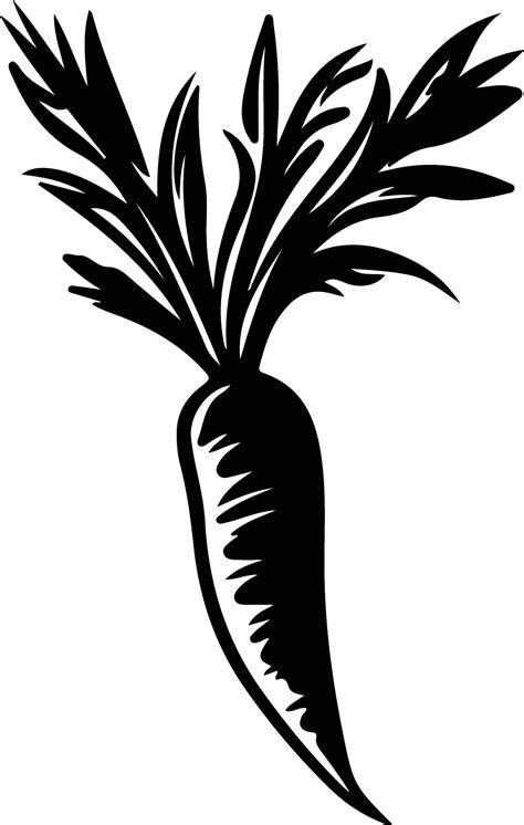 carrot black silhouette 38104003 Vector Art at Vecteezy