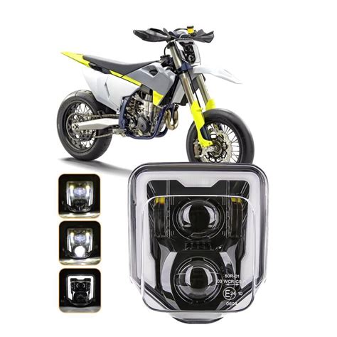 オートバイヘッドライトmoto ledライトヘッドライトhusqvarna te fe tc fc 125 250 300 350 450