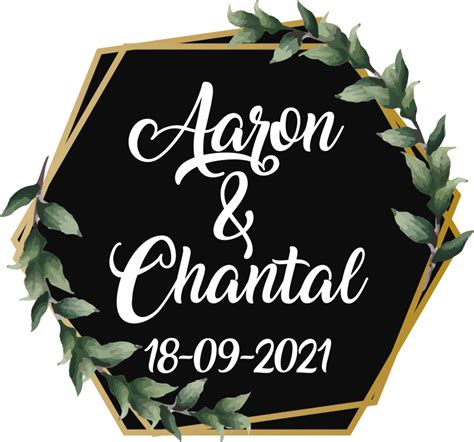 Sticker Mariage Hexagonal Avec Date Et Pr Nom Tenstickers