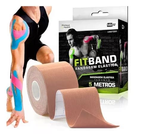 Cinta Kinesiol Gica Mbfit Fita Kinesio Color Beige Mercadolibre