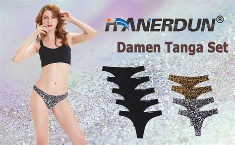 Hanerdun Conjunto Completo De Tanga Para Mujer Tanga Bragas Leopardo