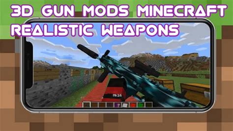 D Guns Mod Realistic Weapons Addon Minecraft Pe Bedrock Youtube