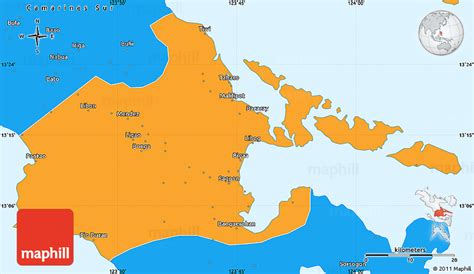 Political Simple Map of Albay