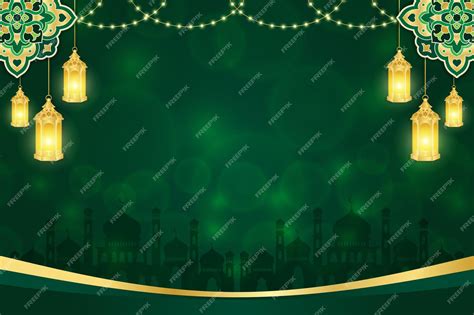 premium vector ramadan background   lantern   words ramadan
