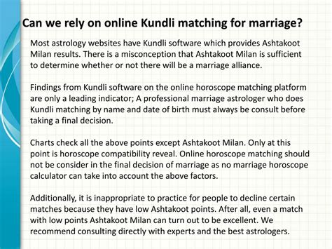 PPT Kundli Matching For Marriage Online Kundli Making PowerPoint