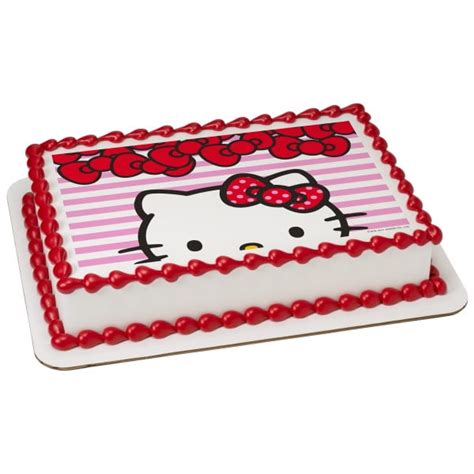 Hello Kitty Image Edible Cake Topper - Walmart.com