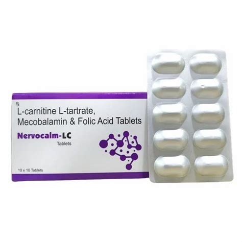 Nervocalm LC Tab (L-Carnitine L-Tartrate 500mg, Mecobalamin 1500mcg ...