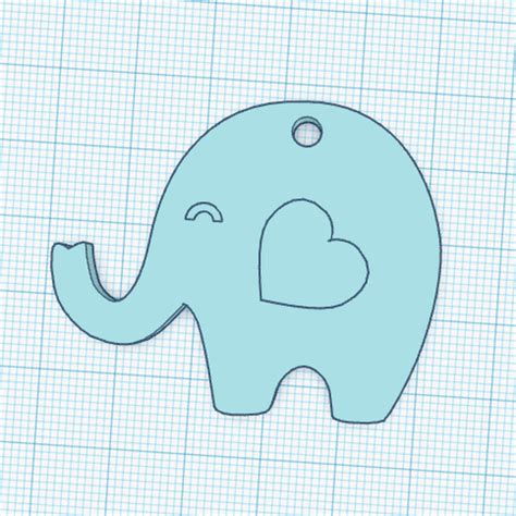 Télécharger le fichier STL porte clés bébé éléphant Objet pour