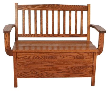 Low Back Mission Storage Bench From DutchCrafters Amish Furniture