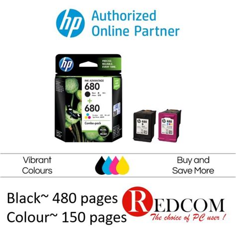 HP 680 Black Tri Colour Original Ink Advantage Cartridge Lazada