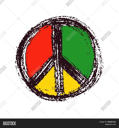 Peace Symbol Drawing Vector & Photo (Free Trial) | Bigstock