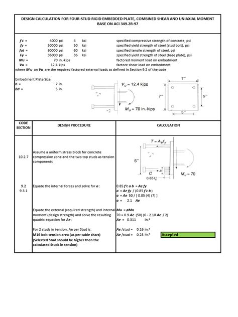 Design Calculation For Embedment Plate Pdf