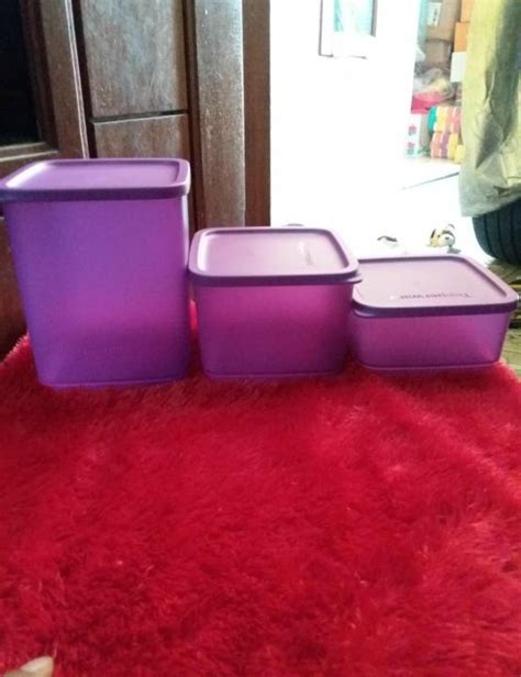 Tupperware Summer Fun Isi 3 Wrna Ungu Kapasitas 1 8liter 1liter 650ml