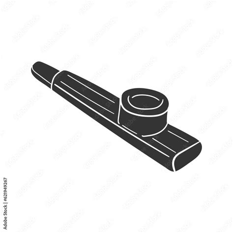 Kazoo Icon Silhouette Illustration Music Instrument Vector Graphic