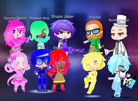 Numberjacks 3 To 7 And Meanies In Gacha Club By Rollerbrawl895 On