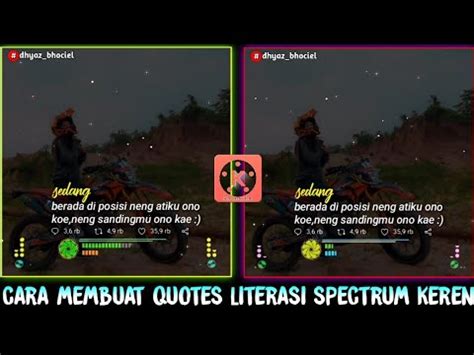 Tutorial Cara Membuat Quotes Literasi Spectrum Keren Youtube