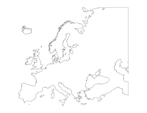 Printable Blank Map of Europe