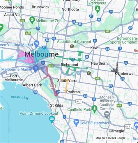 Melbourne and Surrounding Areas - Google My Maps