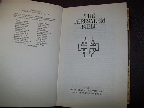 THE JERUSALEM BIBLE, LARGE BIBLE, 1966, HARDCOVER, HAS INDEX TABS, FREE ...