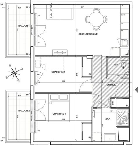 Appartement T3 meublé de 55 33 m2 2ème étage SE Le Clos du Buisson