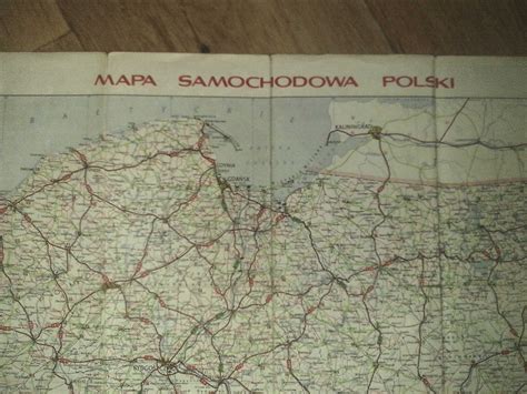 Stara mapa samochodowa Polski i Europy Południowo Wschodniej 1973