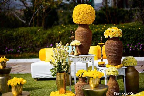 Yellow Floral Decor for Wedding - ShaadiWish