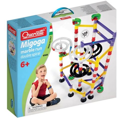 Quercetti Migoga Marble Run 100 pc Double Spiral Building Set