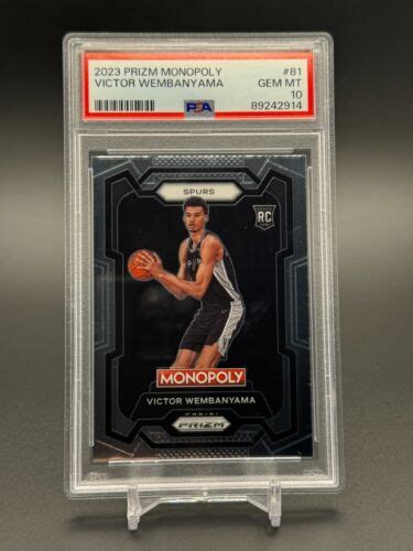 2023 24 Victor Wembanyama Panini Prizm Monopoly Rookie RC PSA 10 81 EBay