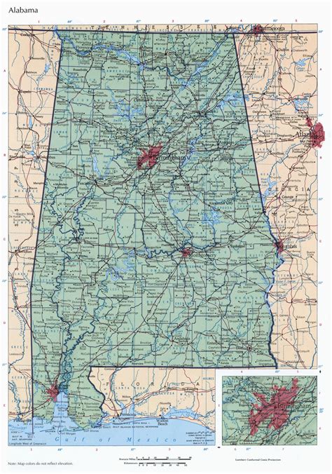 Detailed Map Of Alabama Al Physical Lg Detail Map Of Geographic Map Of Alabama Kolovrat org ...