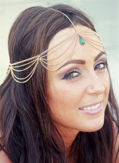 Chain Headpiece Chain Headdress Head Chain Head Chain Jewelry Chain