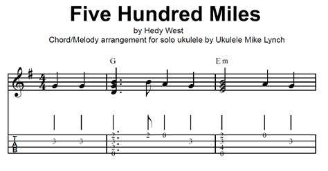 Guitar Chords For 500 Miles