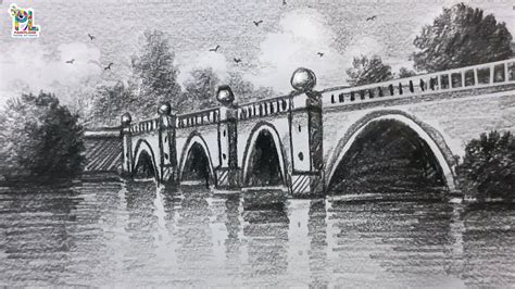 Rough And Scribble A Bridge Art With Pencil Sketch And Shading Easy