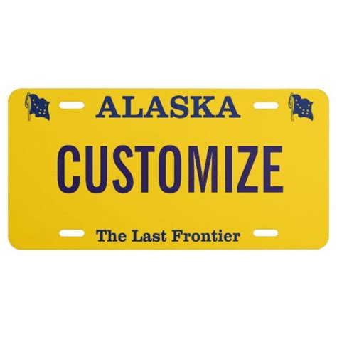 Alaska License Plate Custom | Zazzle